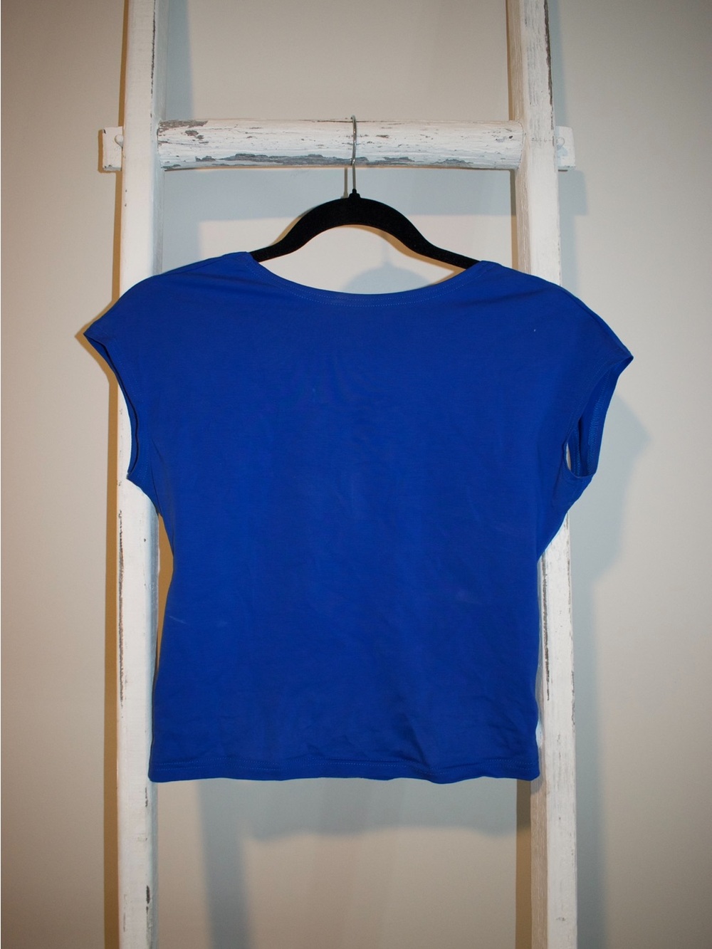 Women’s Open Back Blue Top